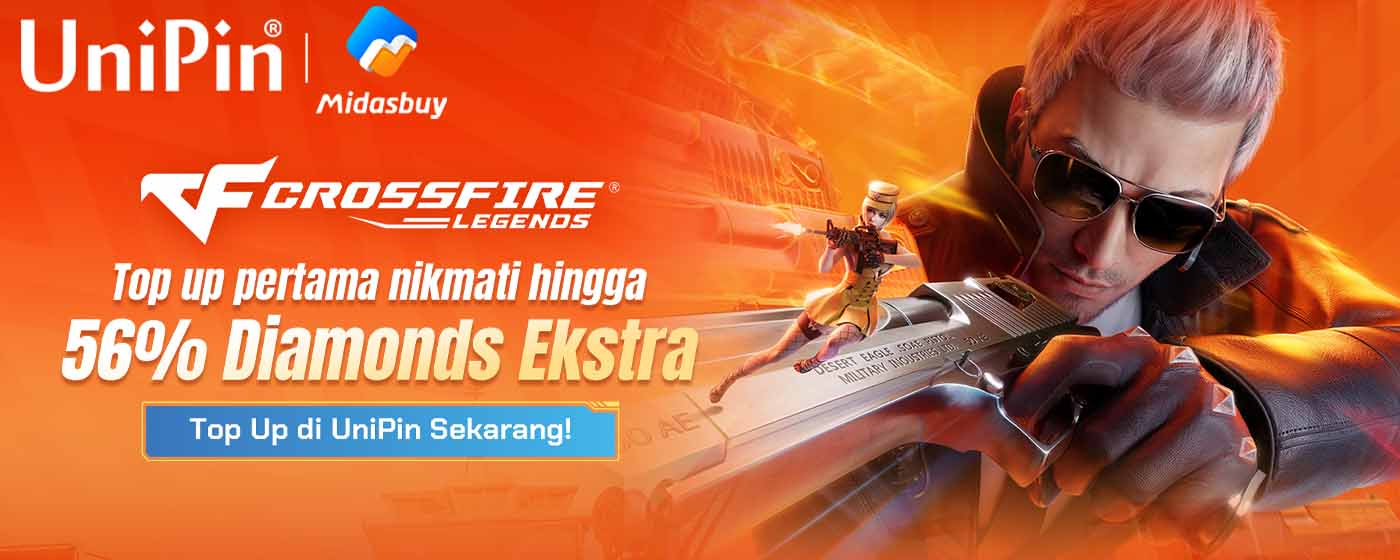 CrossFire: Legends Telah Hadir di UniPin! Top Up Pertama Nikmati hingga 56% Diamonds Ekstra!